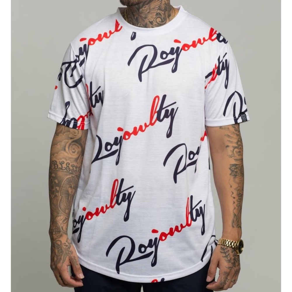 Men’s Royowlty White Graphic Shirt